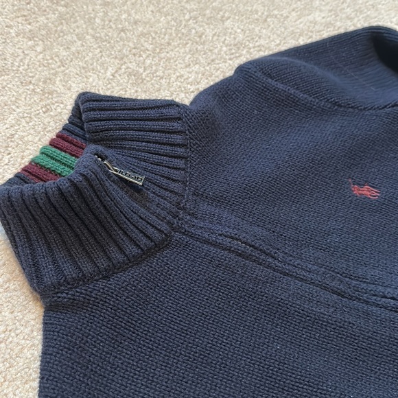 Polo Ralph Lauren Knit Full-zipper Sweater size 6 in Navy blue - Picture 2 of 6